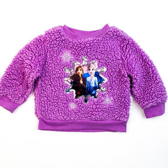 Disney Frozen Fuzzy Sweatshirt 2t - Picture 1 of 1